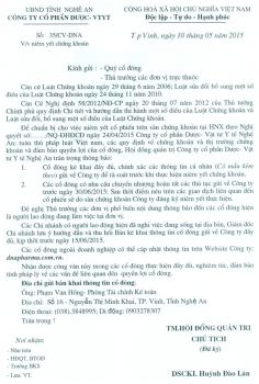 Thông báo : V/v Niêm yết chứng khoán